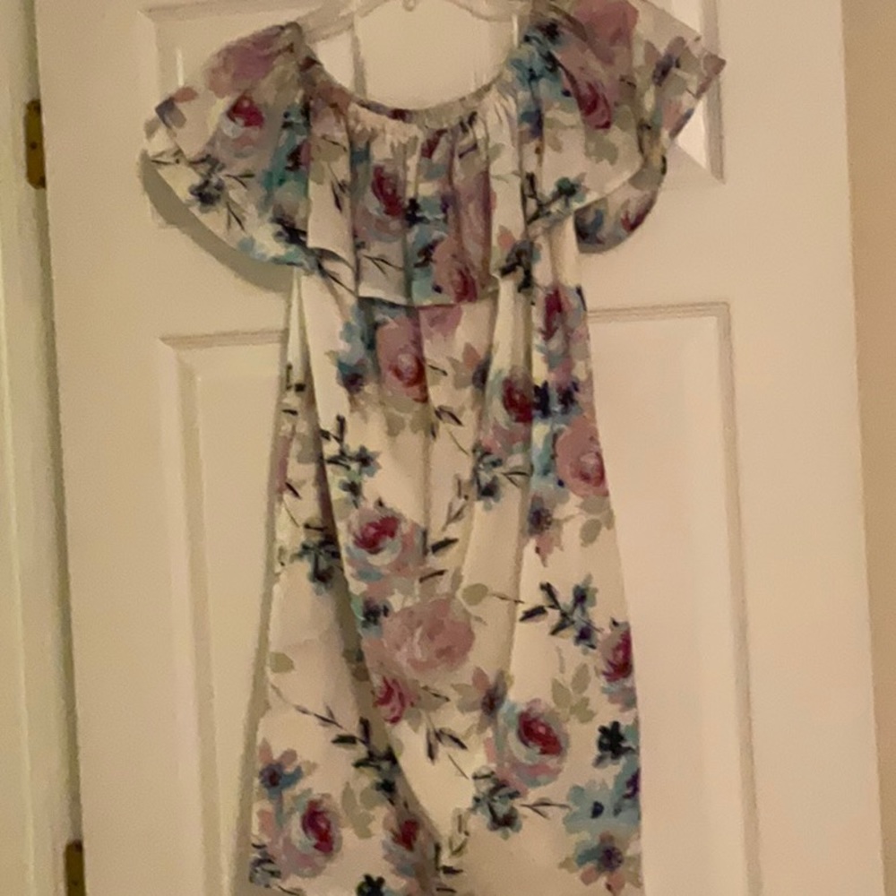 Kut from the Kloth floral dress, size 4.  Wear over or off the shoulder